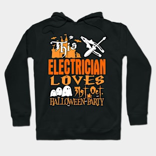 This Electrician Loves 31st Oct Halloween Party Hoodie